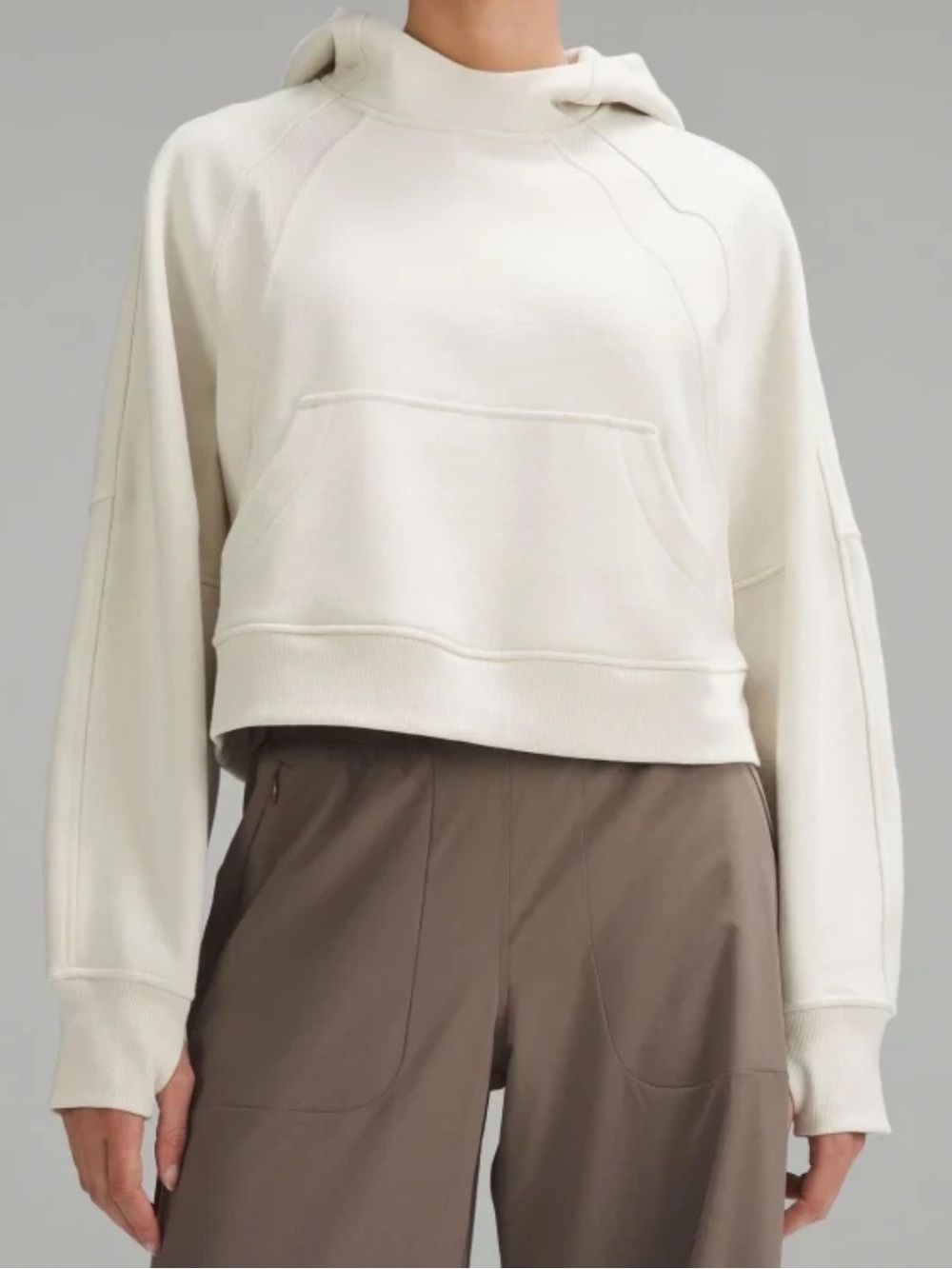 NEW Lululemon Scuba Oversized Hoodie XS/S Bone Off-White Sweatshirt LW3HSWS